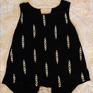 Black Open-Back Tank